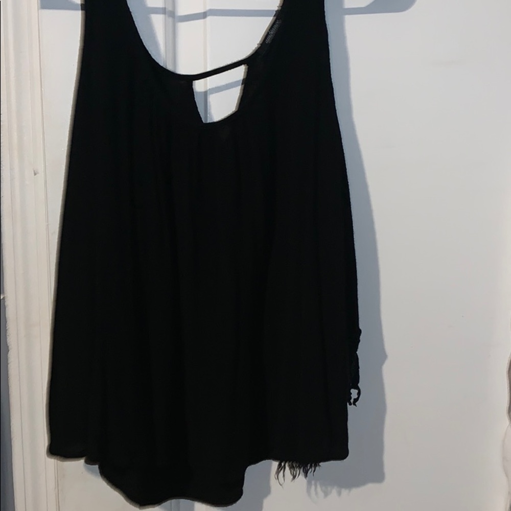 Black cold shoulder shirt